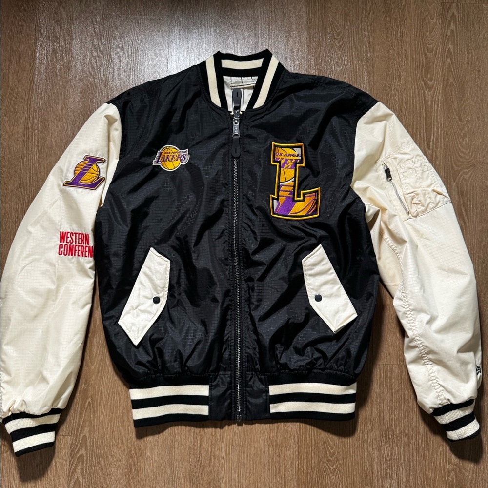 Alpha Industries x LA Lakers Reversible Bomber Jacket L